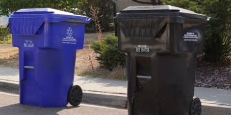 Trash bins returned to their proper place